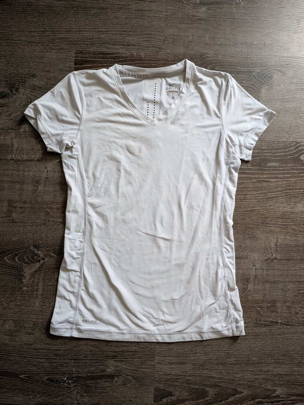 Nike Dri-Fit light grey athletic shirt size M #activewear #fitness